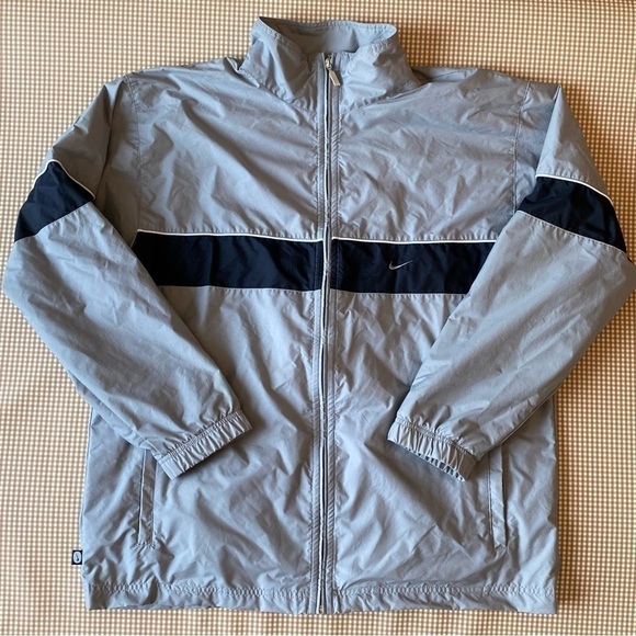 Nike 2000's zipper jacket. Gray/black. Men's XL